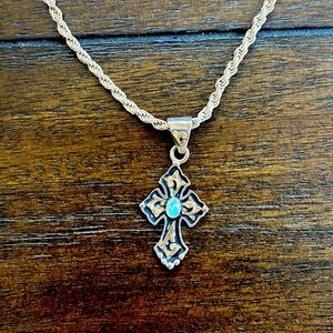 Hyo Silver Cross Necklace (WITH CHAIN)